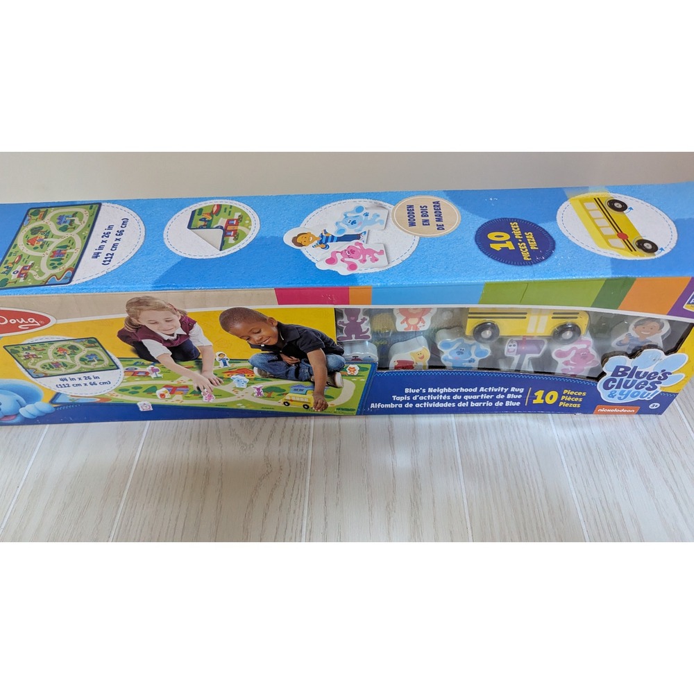 Melissa & Doug Blues Clues & You Neighborhood Activity Rug 44x26 Playset 10pc - Picture 5 of 9